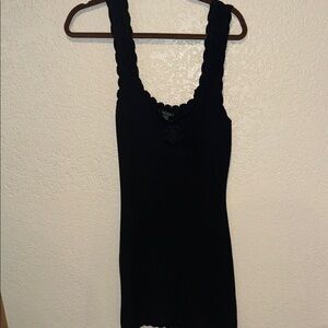 Wild Fable Black Scallop Trim Dress